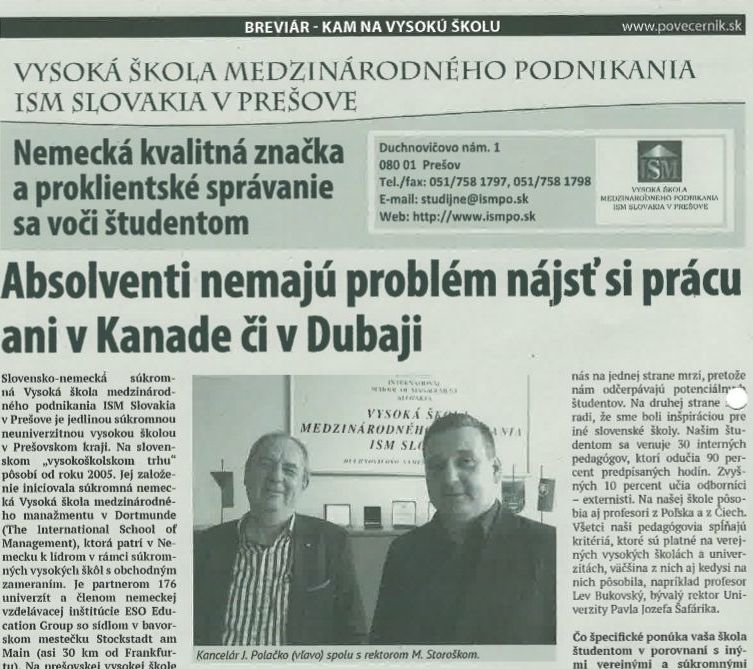 Nemecká kvalitná značka | Vysoká škola medzinárodného podnikania ISM Slovakia v Prešove